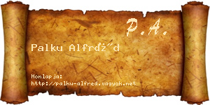 Palku Alfréd névjegykártya